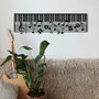 Wallity Piano - M121 Escultura de Pared de Metal Negra